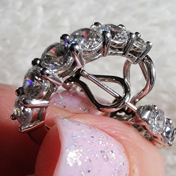 Sterling Silver Swarovski Crystal Earrings - Picture 8 of 8